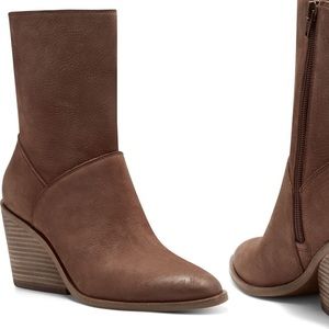 🔥 Lucky Brand, Sarey Boots, brown leather